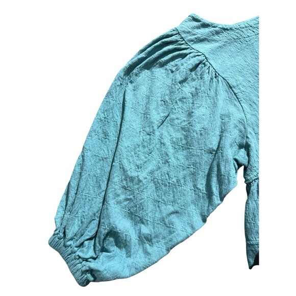 Free People BEACH Get Obsessed Babydoll Tunic Dress Balloon Sleeve Sz M - Picture 5 of 8